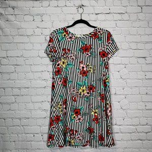 Jamie & Layla Stripe Floral Dress Small
